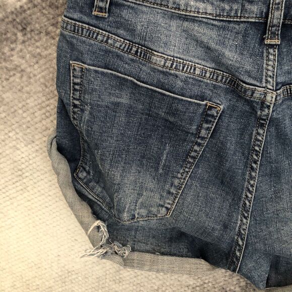 ONE TEASPOON Bandit Distressed Cut Off Jean Shorts Size 26 - Picture 7 of 14